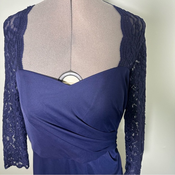 Alex Evenings Gown Navy Women's Sweetheart Dress size 10 - Picture 11 of 14